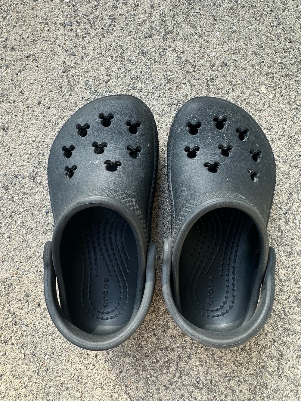 Classic Disney CROCS with Mickey Mouse cut outs Size 9 toddler